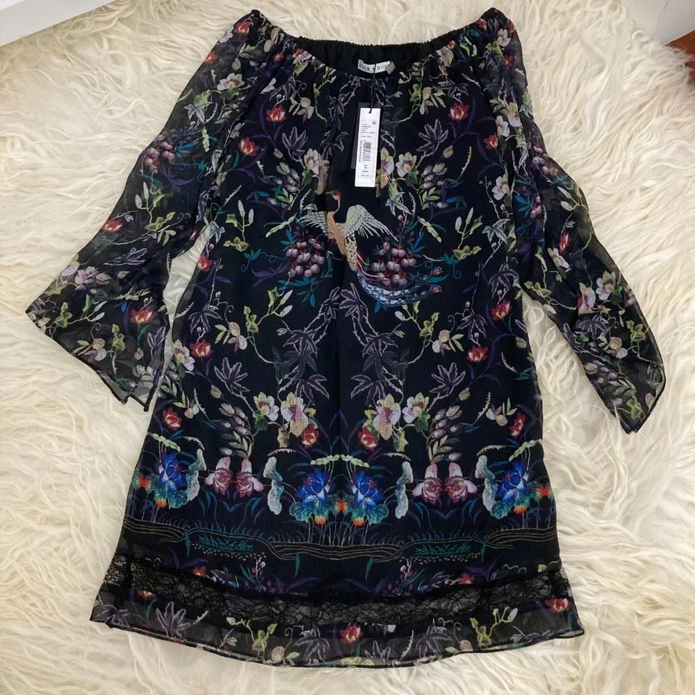 ALICE + OLIVIA Floral Print Mini Dress - Picture 4 of 11